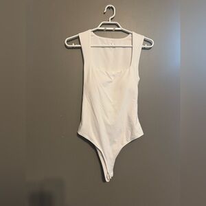 NWOT White Sleeveless Bodysuit
